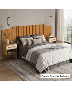 Cabeceira Bariloche Ripada Design Moderno Duas Mesa Cabeceira Flex para Cama Casal e Queen Nature